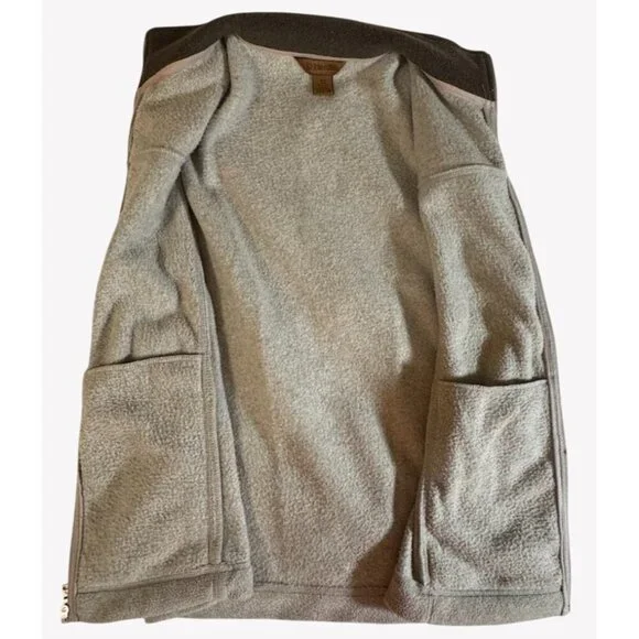 St Johns Bay Mens Medium Brown Fleece Full Zip Vest Fall Winter Outdoor Jacket - Picture 2 of 7